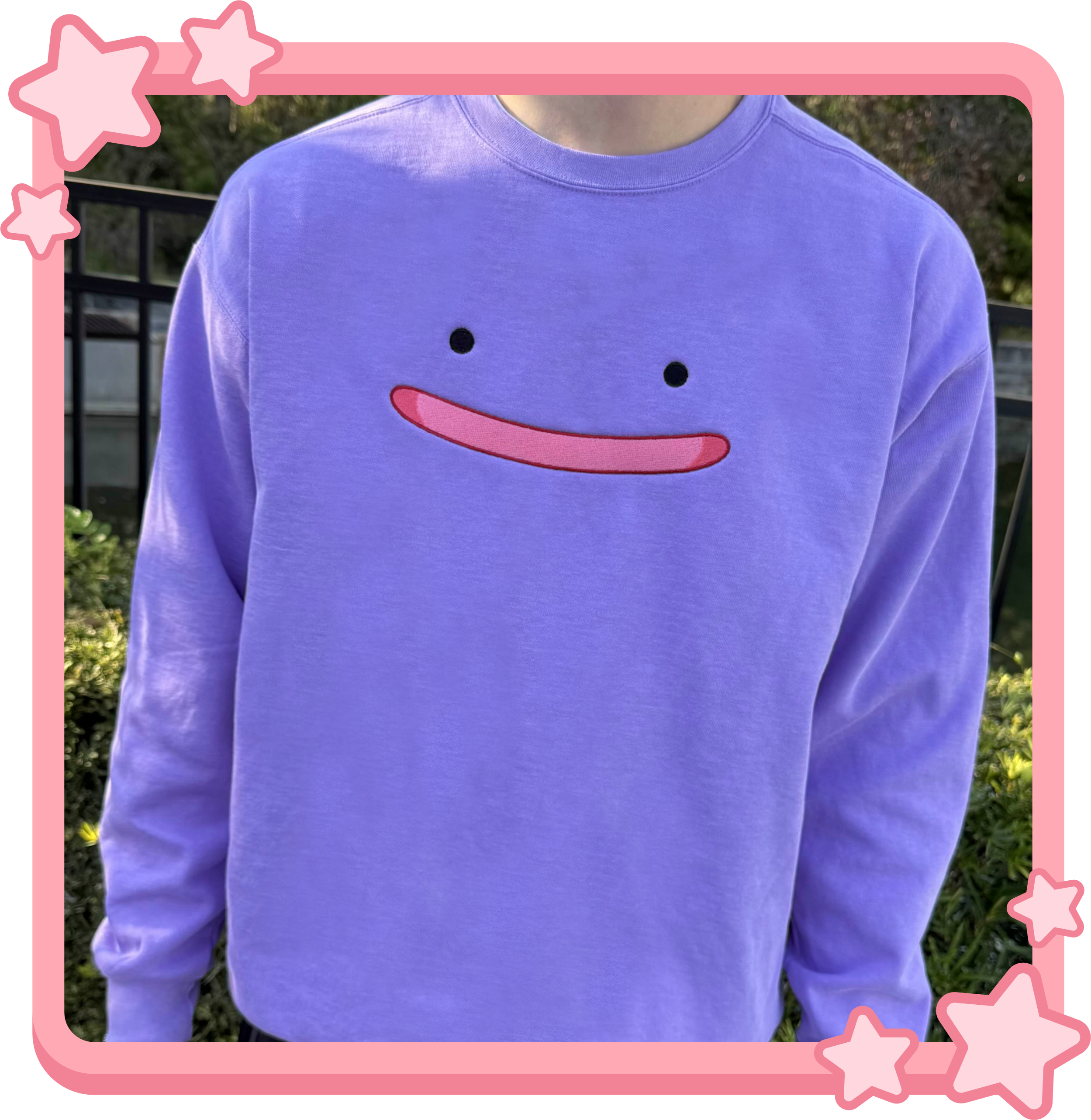 Ditto Face Embroidered Sweatshirt
